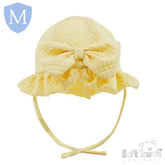Checked Summer Hat With Bow (H68) (Baby Summer Hats) Mansuri